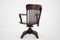 American Wooden Swivel and Reclining Desk Chair, 1930s 5
