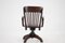 American Wooden Swivel and Reclining Desk Chair, 1930s 6