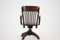 American Wooden Swivel and Reclining Desk Chair, 1930s, Image 6