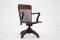 American Wooden Swivel and Reclining Desk Chair, 1930s, Image 1
