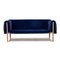 Blue Three-Seater Sofa in Ruché Fabric from Ligne Roset 1