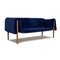 Canapé Trois Places Bleu en Tissu Ruché de Ligne Roset 7