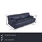 Fiandra Loveseat in Blue Leather from Cassina, Image 2