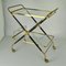 Bar Cart in Brass & Wood attributed to Cesare Lacca, 1950s 3