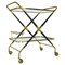 Bar Cart in Brass & Wood attributed to Cesare Lacca, 1950s 1