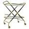 Bar Cart in Brass & Wood attributed to Cesare Lacca, 1950s, Image 1