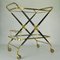 Bar Cart in Brass & Wood attributed to Cesare Lacca, 1950s 5