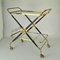 Bar Cart in Brass & Wood attributed to Cesare Lacca, 1950s 2