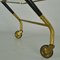 Bar Cart in Brass & Wood attributed to Cesare Lacca, 1950s, Image 13