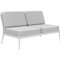 Ribbons Weißes Double Central Sofa von Mowee 2