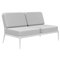 Ribbons White Double Central Sofa from Mowee 1