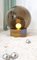 Kleine transparente Boule Tischlampe aus weißem Opalglas von Pulpo 17