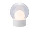 Kleine transparente Boule Tischlampe aus weißem Opalglas von Pulpo 1