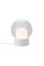 Kleine transparente Boule Tischlampe aus weißem Opalglas von Pulpo 2