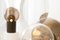 Kleine transparente Boule Tischlampe aus weißem Opalglas von Pulpo 16
