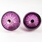 Campanas bohemias de cristal violeta, siglo XIX. Juego de 2, Imagen 7