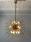 Mid-Century Brass and Crystal Sputnik Chandelier attributed to Val Saint Lambert, 1960s, Image 8