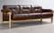 Vintage Danish Mid-Century Three-Seater Sofa in Brown Leather from Bramin, 1960s 2