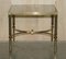 Mid-Century Glass & Brass Side or End Tables from Maison Jansen Paris, 1950s, Set of 2 3