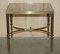 Mid-Century Glass & Brass Side or End Tables from Maison Jansen Paris, 1950s, Set of 2 14