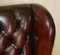 Vintage Brown Leather Wingback Captain's Swivel Chair, 1960s 6