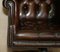 Vintage Brown Leather Wingback Captain's Swivel Chair, 1960s, Image 8