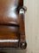 Vintage Restored Brown Leather & Oak Captain's Armchair 6