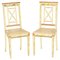 Chinoiserie Bergere Side Chairs in Hand Painted & Lacquered Finish, 1900, Set of 2, Image 1