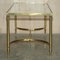 Mid-Century Modern Glas & Messing Couchtisch von Maison Jansen Paris, 1950er 12