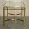 Mid-Century Modern Glass & Brass Coffee Table from Maison Jansen Paris, 1950s 12