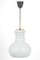 Lámpara colgante alemana grande de vidrio opalino blanco de Peill & Putzler, 1970, Imagen 2