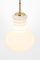 Large German Pendant Light in White Opal Glass from Peill & Putzler, 1970 6