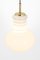 Large German Pendant Light in White Opal Glass from Peill & Putzler, 1970, Image 6