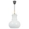Large German Pendant Light in White Opal Glass from Peill & Putzler, 1970 1