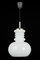 Large German Pendant Light in White Opal Glass from Peill & Putzler, 1970 8