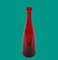 Mid-Century Modern Smoked Ruby Red Mundgeblasene Murano Glasflasche, Italien, 1970er 2