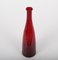 Mid-Century Modern Smoked Ruby Red Blown Murano Glass Bottle, Italy, 1970s 3