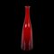 Mid-Century Modern Smoked Ruby Red Mundgeblasene Murano Glasflasche, Italien, 1970er 7