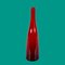 Mid-Century Modern Smoked Ruby Red Mundgeblasene Murano Glasflasche, Italien, 1970er 5