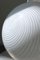 Weiße Vintage Swirl Hängelampe aus Muranoglas, 1970er 4