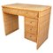 Mid-Century Italian Bamboo, Wicker & Rattan Desk Table with Drawers, 1970s, Image 1