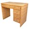 Table de Bureau Mid-Century en Bambou, Osier et Rotin avec Tiroirs, Italie, 1970s 1