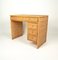 Italienischer Mid-Century Schreibtisch aus Bambus, Korbgeflecht & Rattan mit Schubladen, 1970er 3