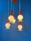 Vintage Space Age Cascade Chandelier with Opaline Glass Shades, 1970s 2