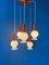 Vintage Space Age Cascade Chandelier with Opaline Glass Shades, 1970s 5