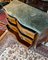 Decorated Chest of Drawers in Inlay and Brass with Marble Top 2