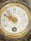 Reloj de repisa francés antiguo de bronce con base de mármol, Imagen 6