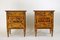 20th Century Italian Marquetry Pillar Commodes / Side Tables, 1930s, Set of 2 2