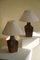 Mid-Century Danish Modern Brutalist Ceramic Table Lamps, 1960s / 70s, Set of 2 6