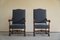Antique 19th Century Danish Baroque Carved High Back Armchairs, Set of 2, Image 7